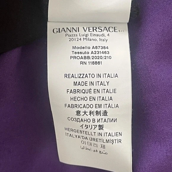 Versace Taylor Fit Black Medusa Logo T-Shirt Men's Large A87384 Made in Italy